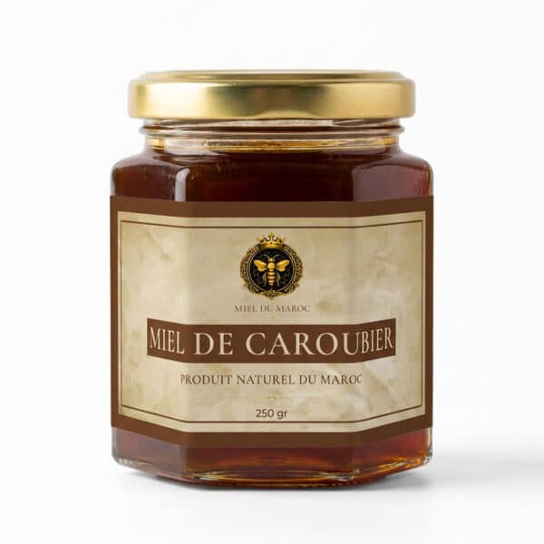 Miel de caroubier du Maroc 🌳 - Saveur corsée & rare - 250 g