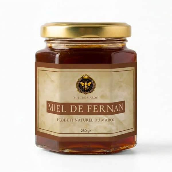 Miel de Fernan du Maroc 🌲 – Saveur boisée & récolte rare – 250 g